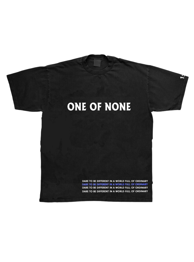 Black "1:0" Distressed Shirt