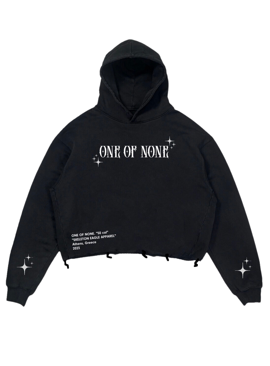 Black Distressed "1:0" Hoodie