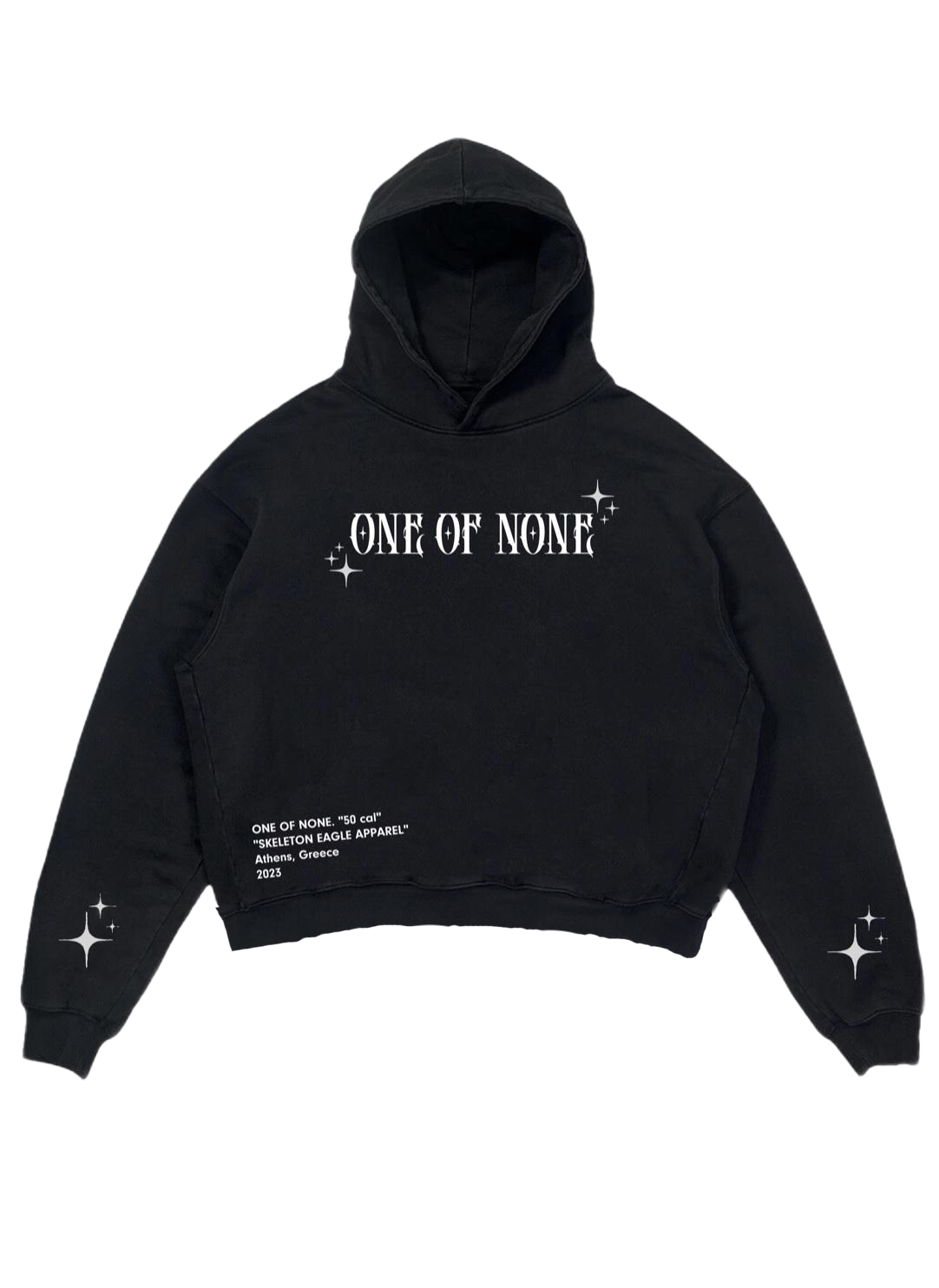 Black Distressed "1:0" Hoodie