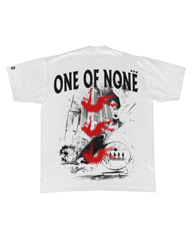 White "1:0" Distressed Shirt